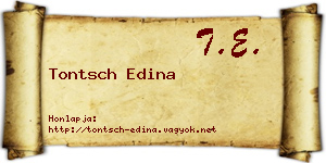 Tontsch Edina névjegykártya